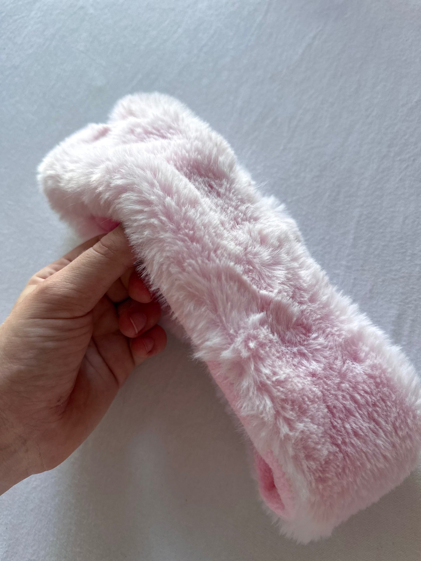 ASOS 4505 Ski faux fur headband in pink