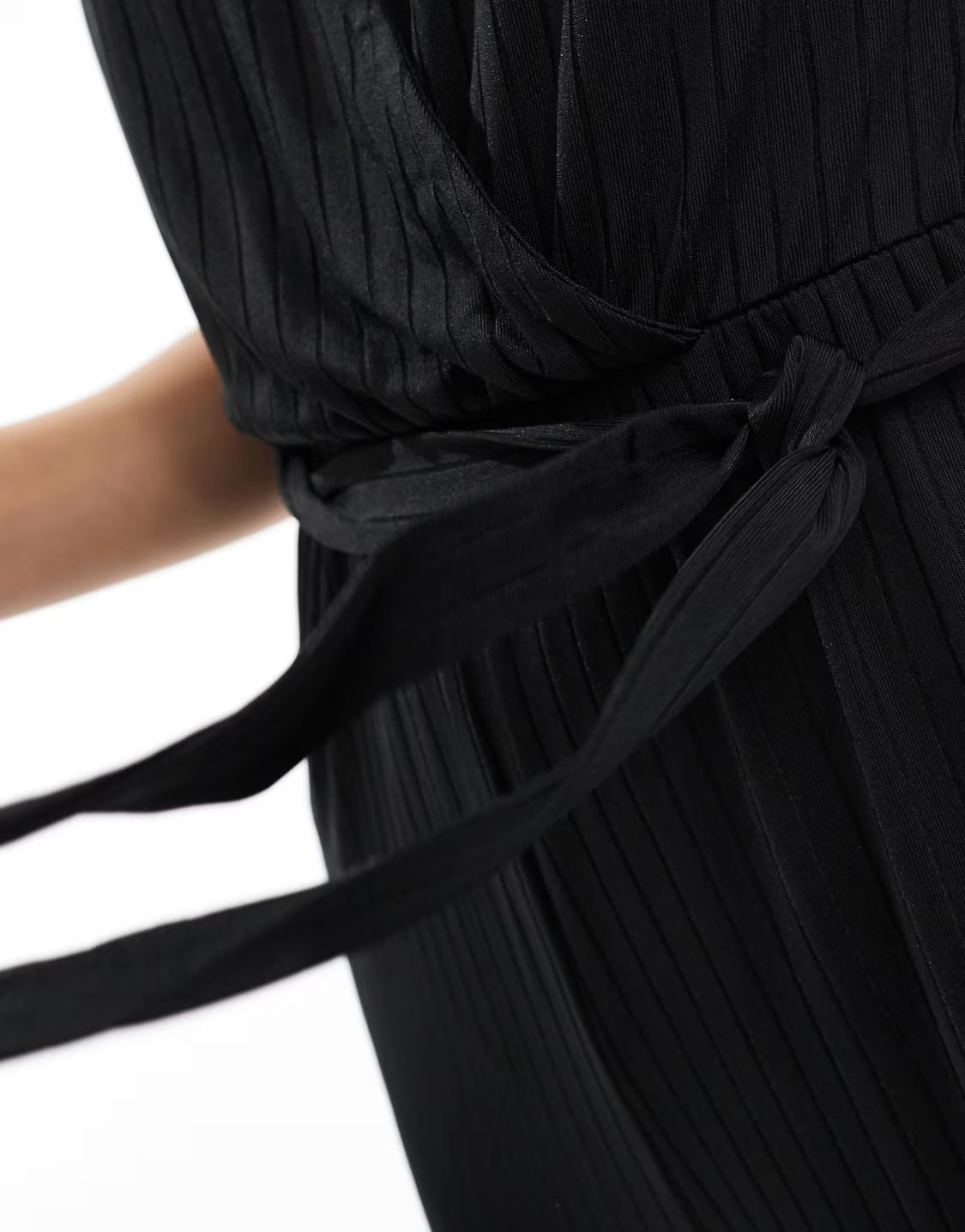 Threadbare Peony wrap jumpsuit in black — EU 34