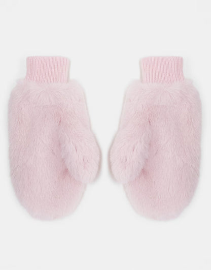 Reclaimed Vintage oversized mittens in baby pink — One-size