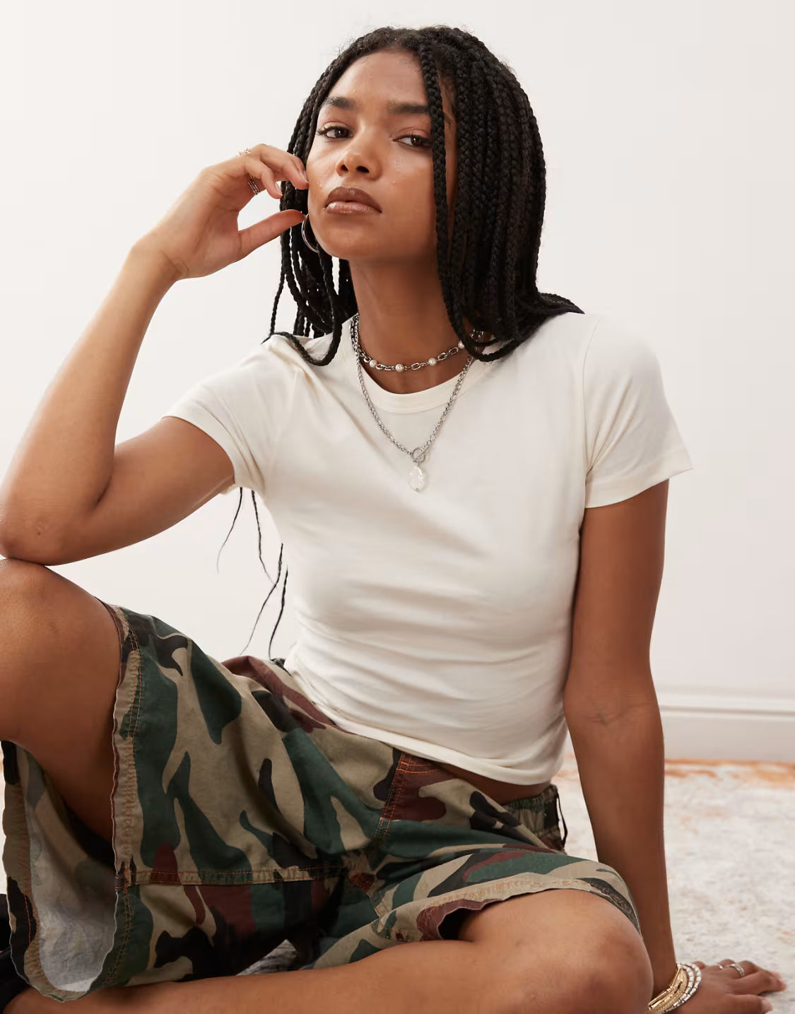 Reclaimed Vintage baby tee in buttermilk yellow — XS