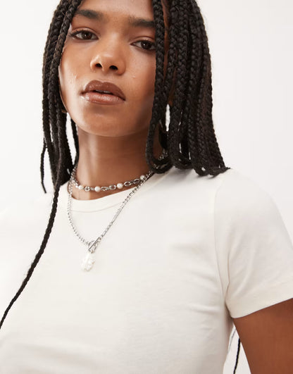 Reclaimed Vintage baby tee in buttermilk yellow — XS