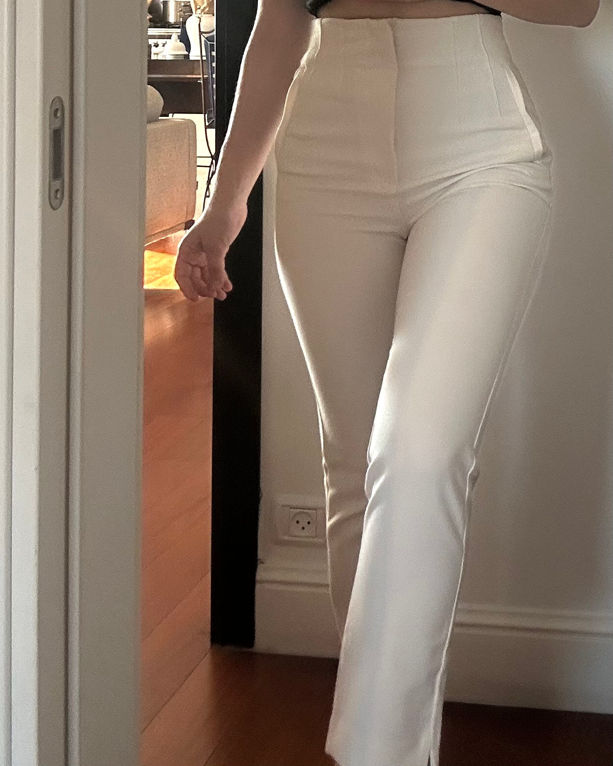 Stradivarius high waisted tailored pants in white – EU 34