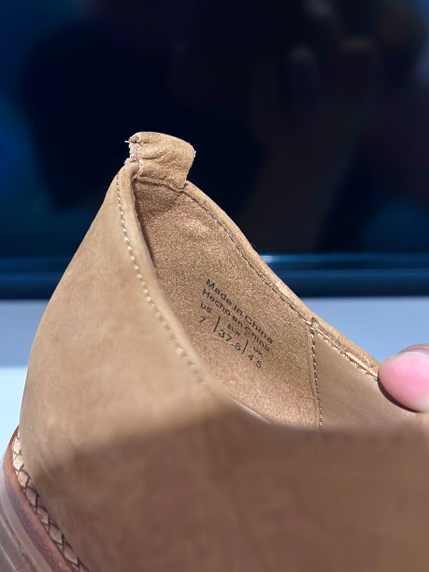 ALDO Italian leather lace-up Derby shoes in camel — Size 37