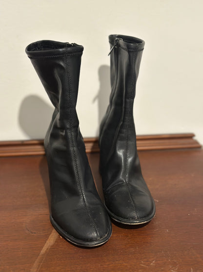 H&M block-heel ankle boots in black — Size 37