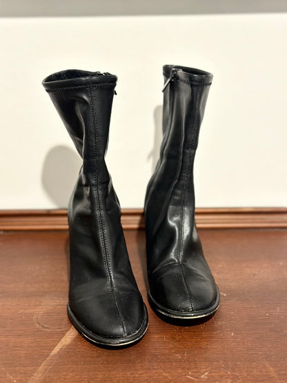 H&M block-heel ankle boots in black — Size 37
