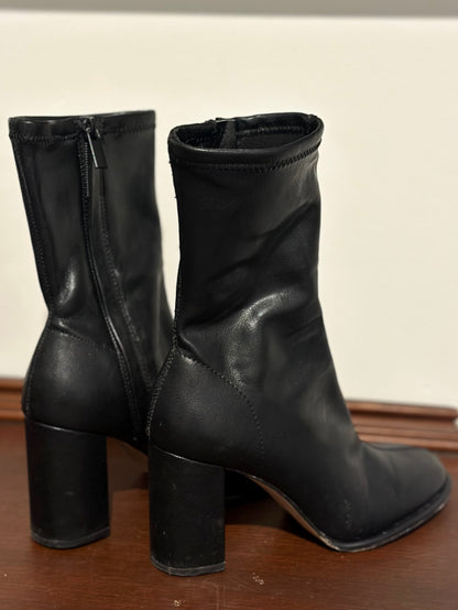 H&M block-heel ankle boots in black — Size 37