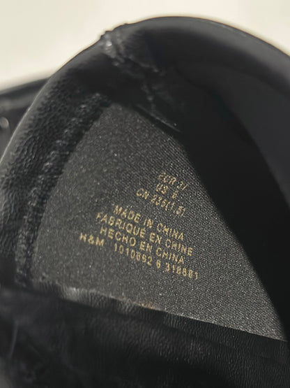 H&M block-heel ankle boots in black — Size 37