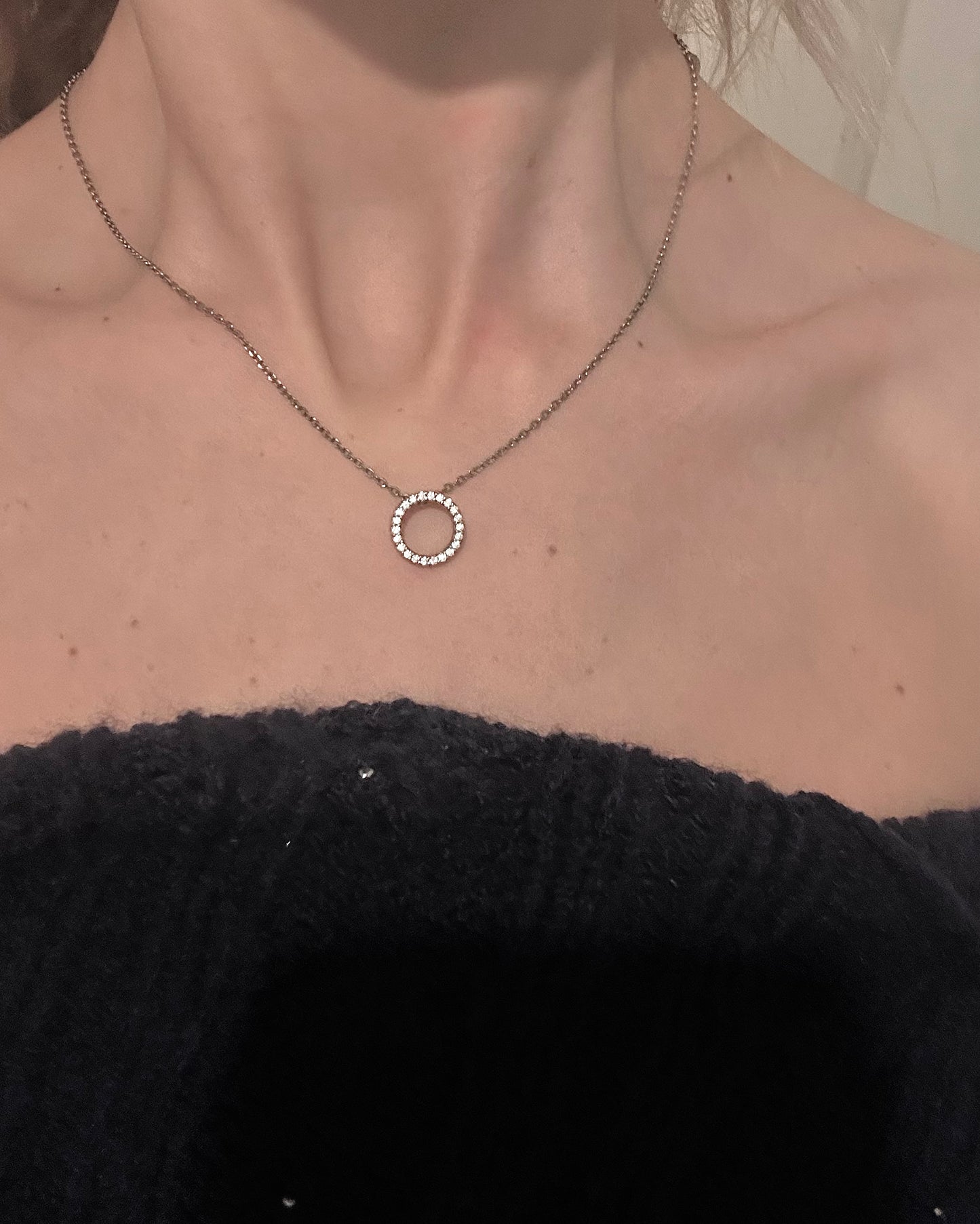 Magnolia silver necklace